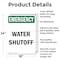 Signmission Water Shutoff, 18 in W x Rectangle, Aluminum OS-2PACK-EM-A-1824-V-10471 - alternate 5